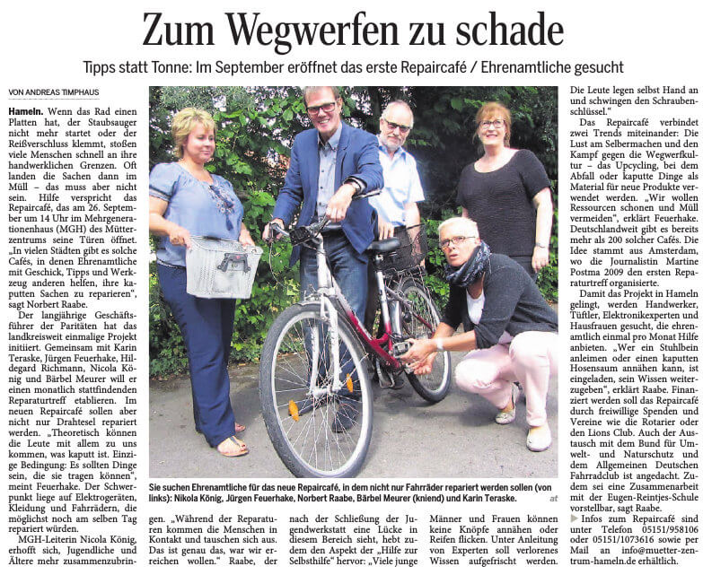 Vorbericht in der DEWEZET vom 10.07.2015